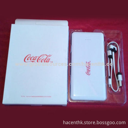 Slim 10,000mAh Slim Power Banks/Mobile Batteries on Sale, 5V, 1A Input